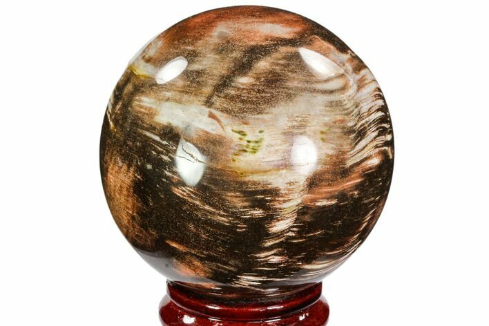 Colorful Petrified Wood Sphere - Madagascar #106988